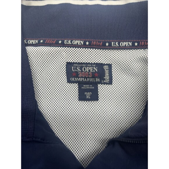 VTG US OPEN Heavy WeightWindbreaker Pullover Jacket 2003 Olympia Fields Mens XL - Picture 3 of 5